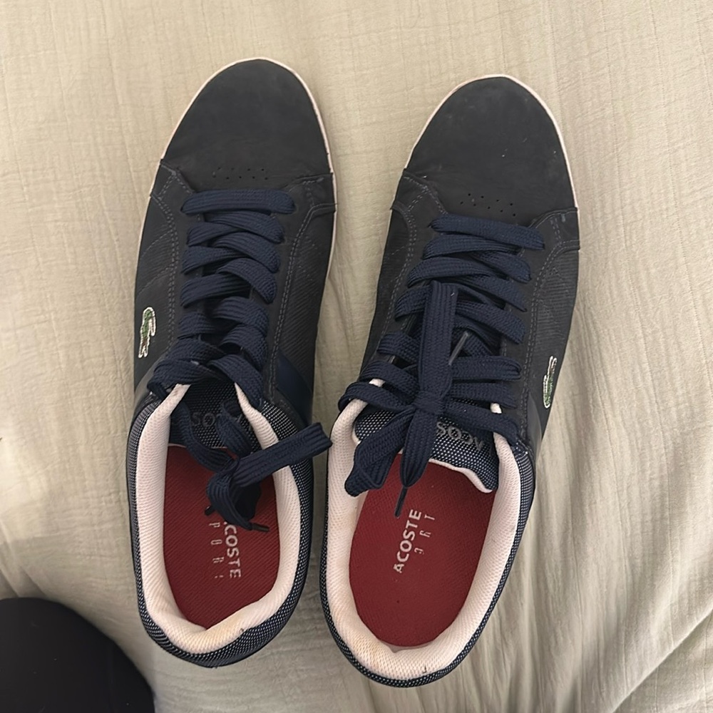 Lacoste size 11navy blue and black